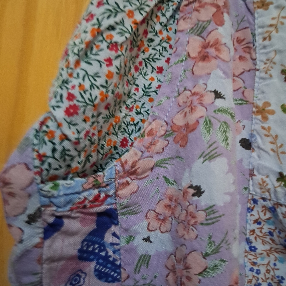 Blue Sky High Waist Floral Patchwork Shorts Size XL - Picture 4 of 4